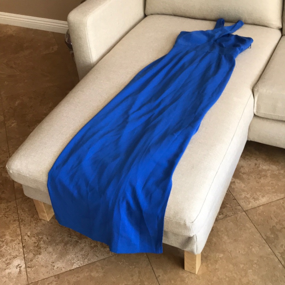 Laundry by Shelli Segal Halter Slit Prom Gown 2